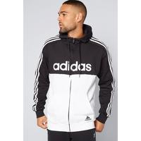 Image of adidas Essentials Black and White Colour Block Hoody