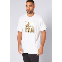 Image of adidas Logo Box Foil White T-Shirt