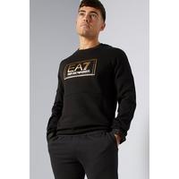 Image of Emporio Armani EA7 Gold Label Black Crew Sweater
