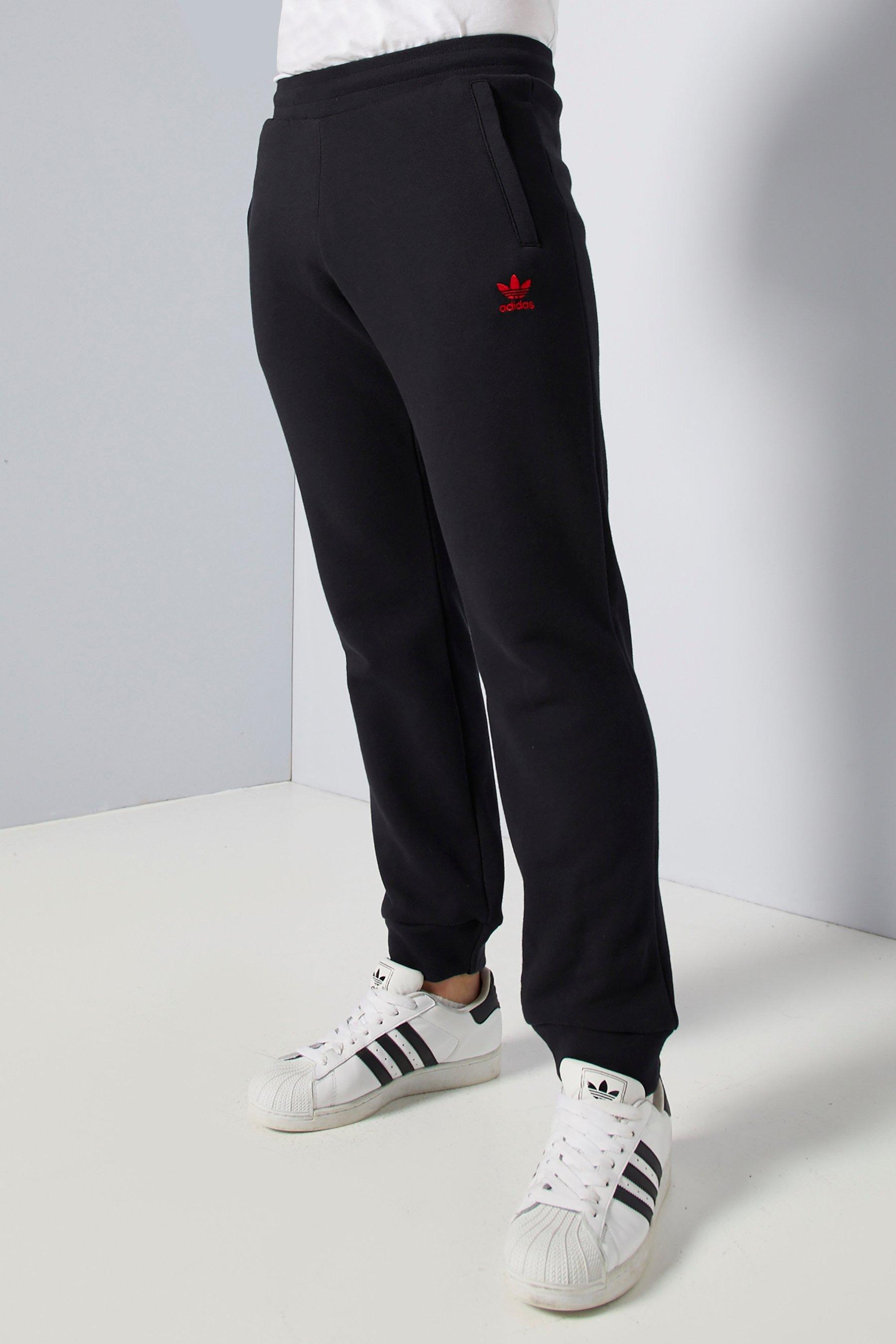 adidas black and red joggers