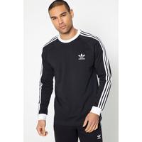 Image of adidas Originals 3 Stripes Long Sleeve Black T-Shirt