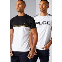 Image of 883 Police Pack of 2 Black and White T-Shirts