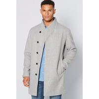 Image of Jack and Jones Recycled Wool Blend Funnel Neck Coat