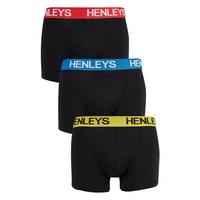 Image of Henleys Pack of 3 Colour Band Trunks