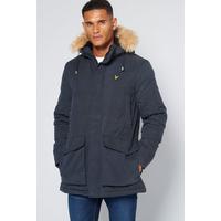 Image of Lyle and Scott Lined Navy Parka
