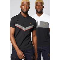 Image of Voi Pack of 2 Stripe and Taping Polo Shirts