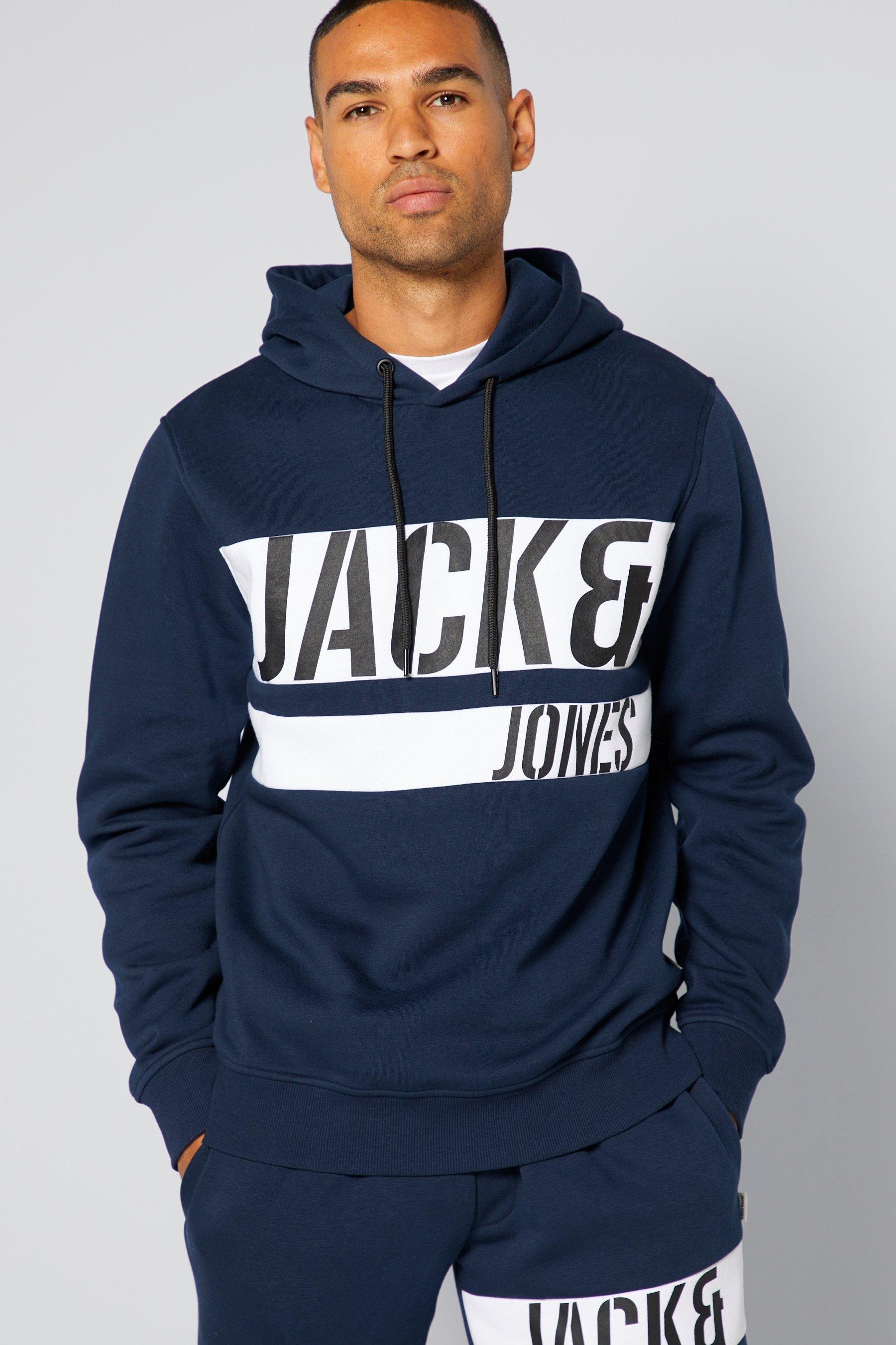 jack and jones hoodie - mens - blue - size: small