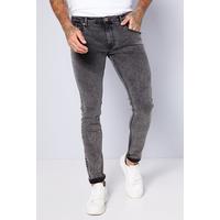 Image of Avant Garde Acid Wash Black Stretch Jeans