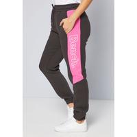 Image of Bench Pink/Black Colour Block Side Stripe Joggers