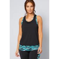 Image of Active Printed Layered Mint Top