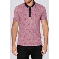 Image of Bewley and Ritch Printed Burgundy Polo Shirt
