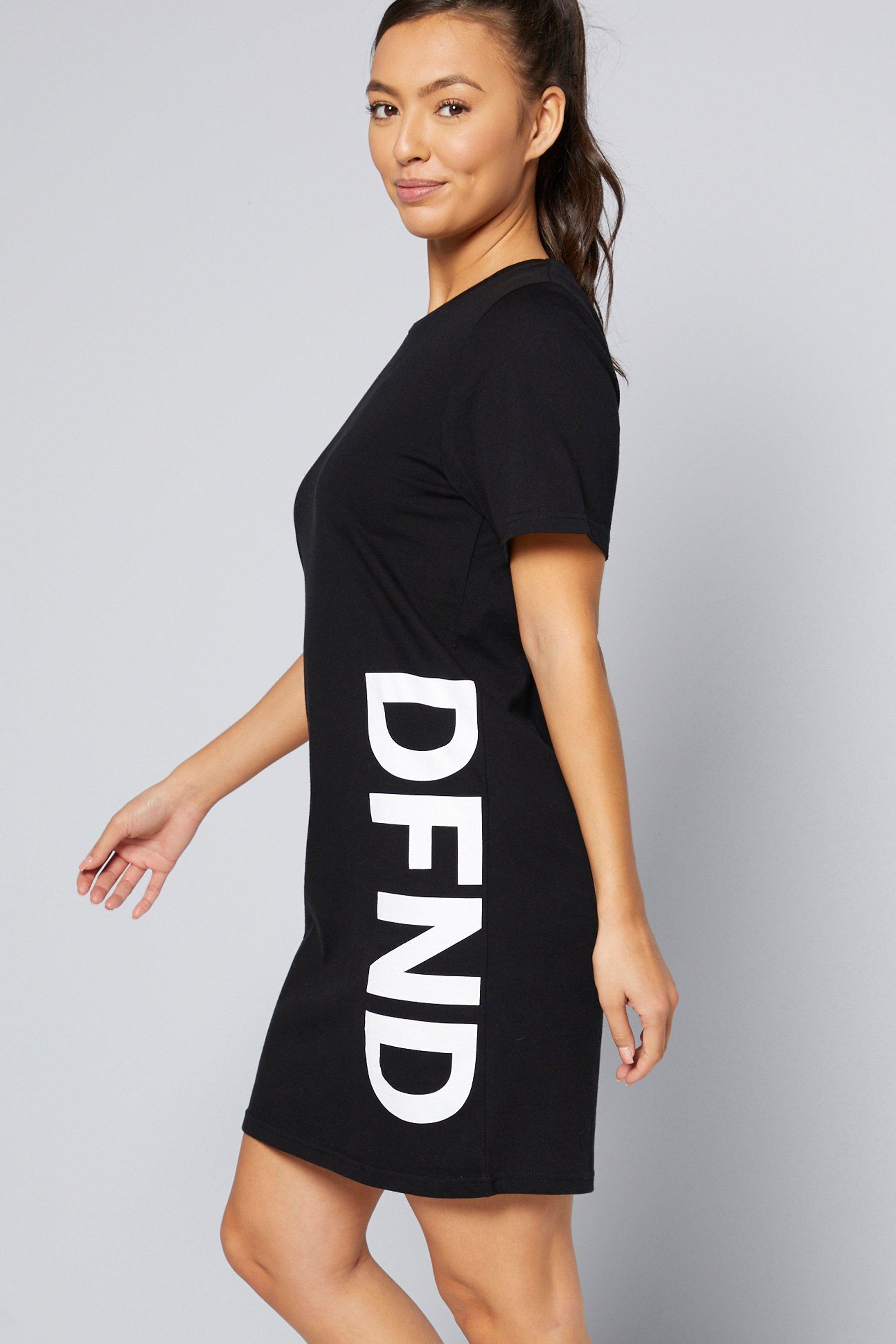 black tee shirt dress