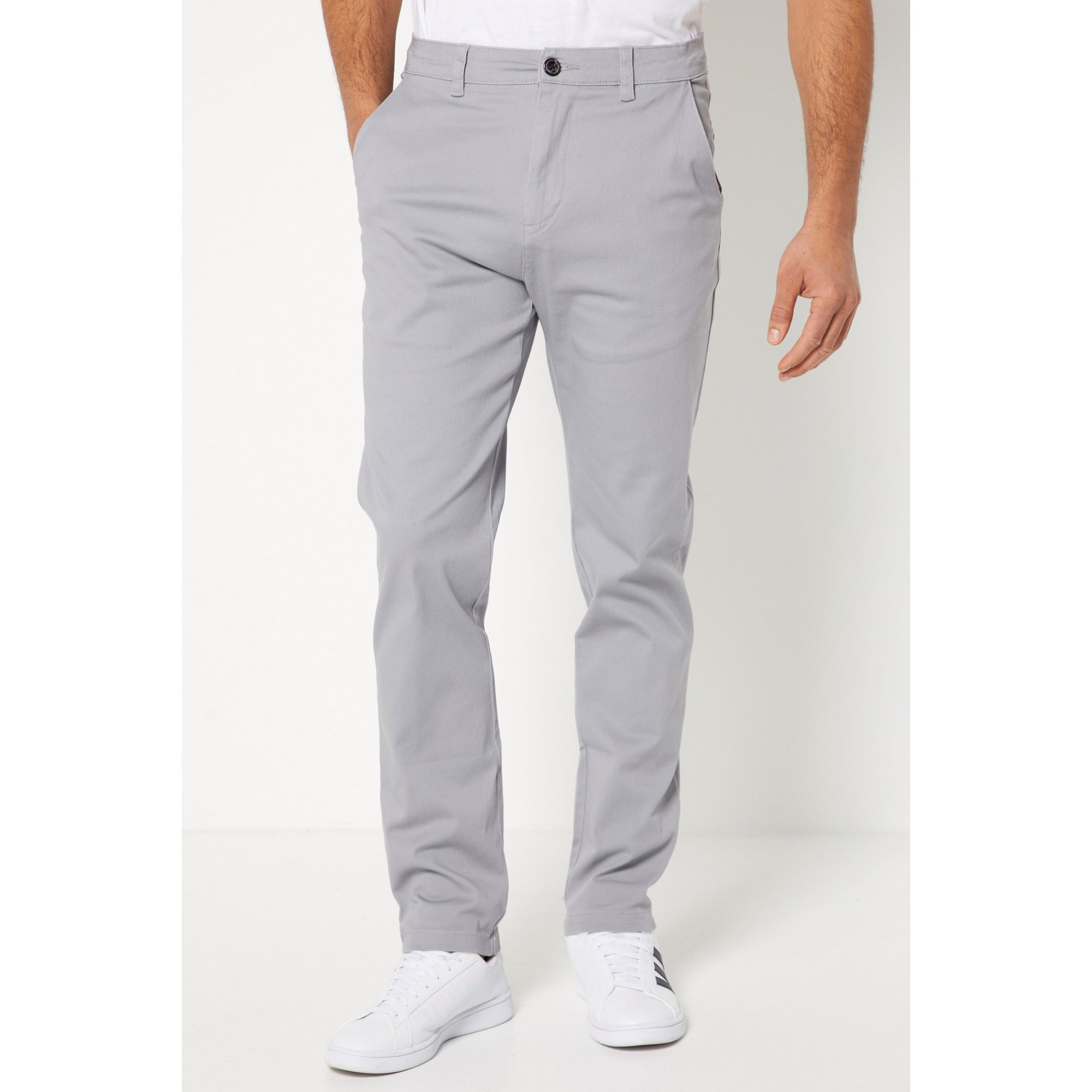 Slim Fit Grey Chino Trousers