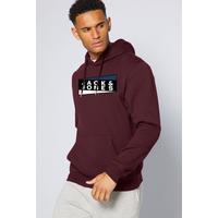 Image of Jack and Jones Burgundy Hoody