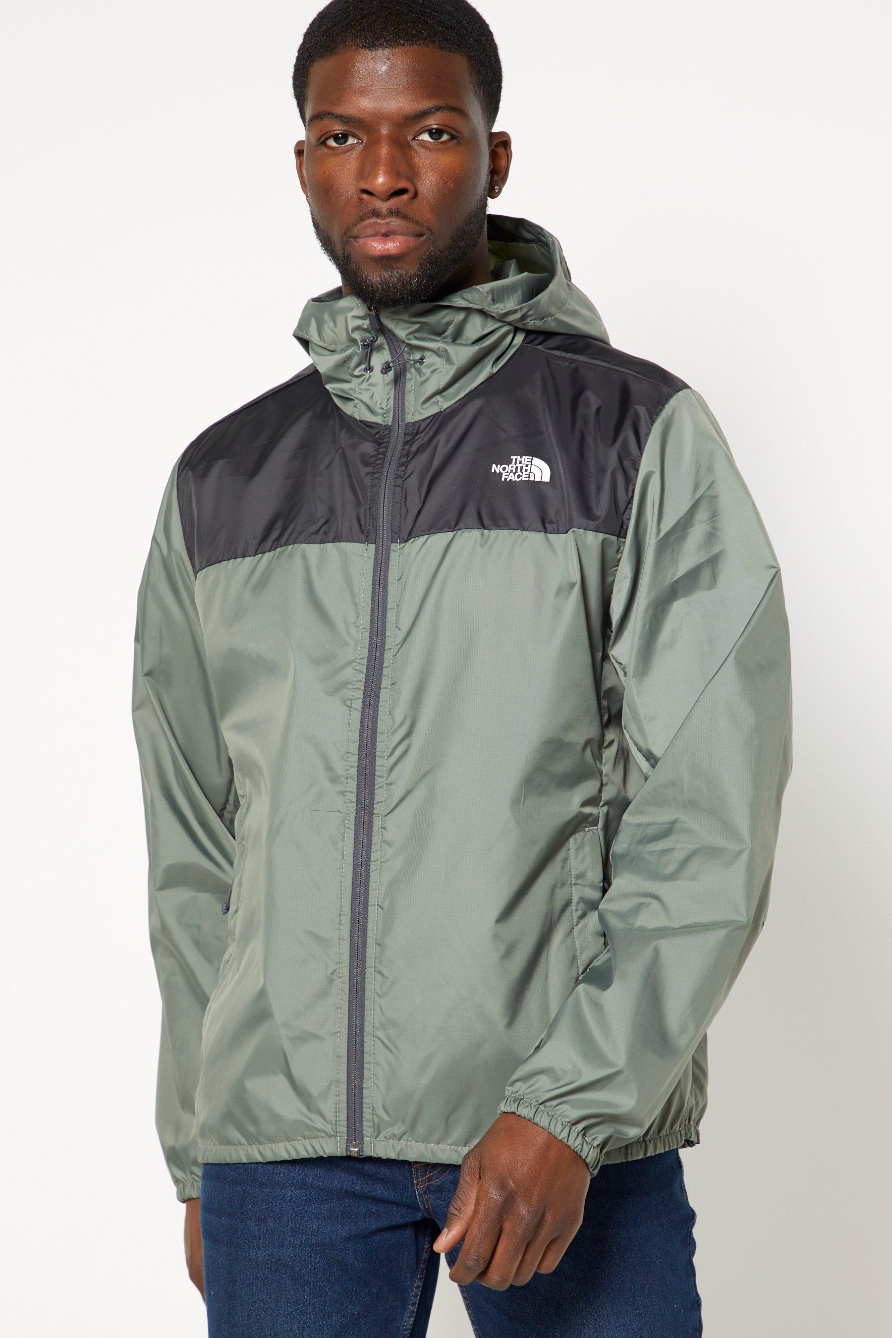 khaki north face coat