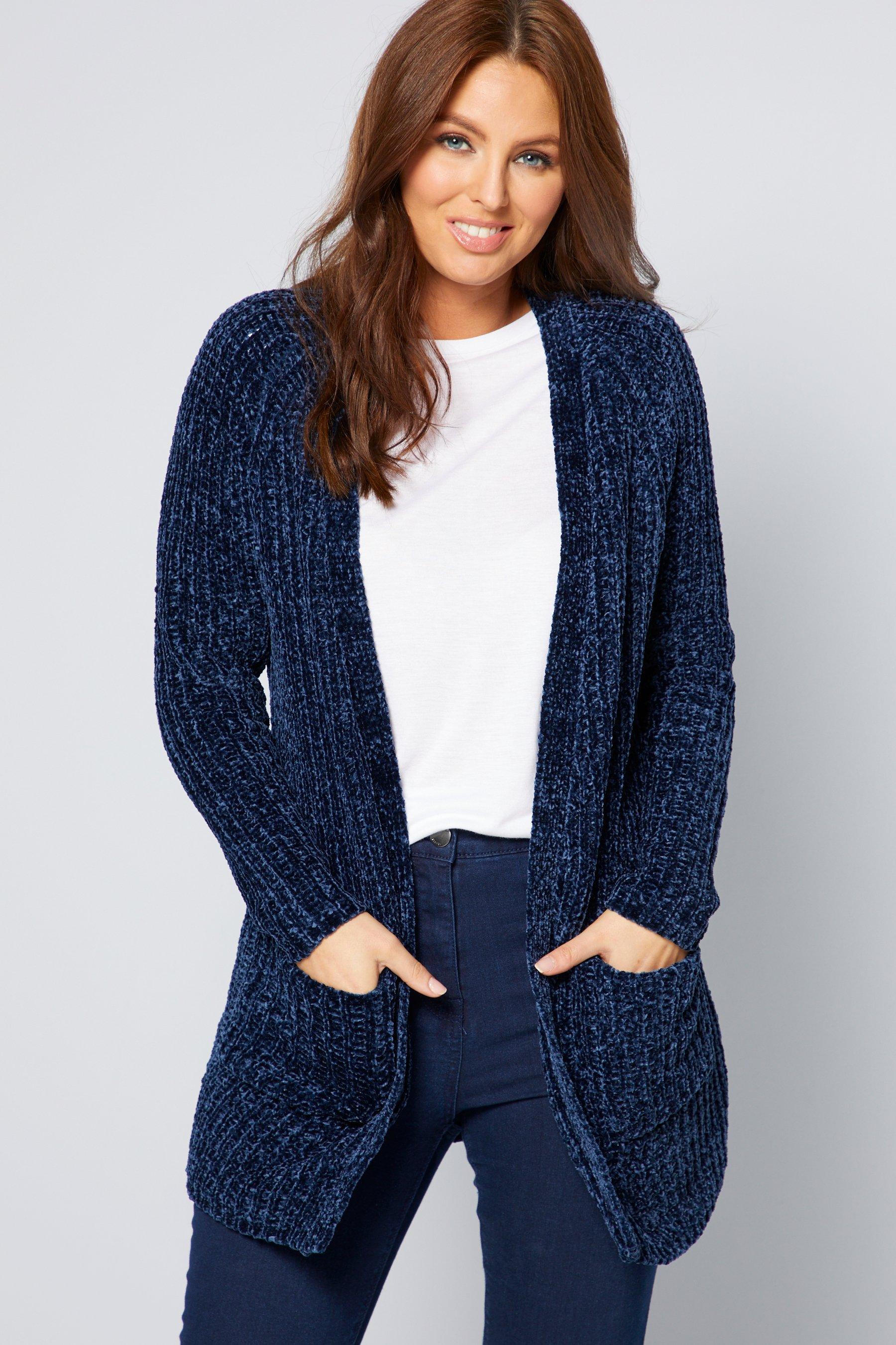 chenille grey cardigan