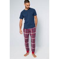 Image of Threadbare Short Sleeve Flannel Pant Set
