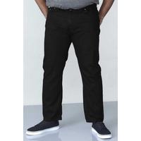Image of Duke London Relaxed Comfort Stretch Black Jeans
