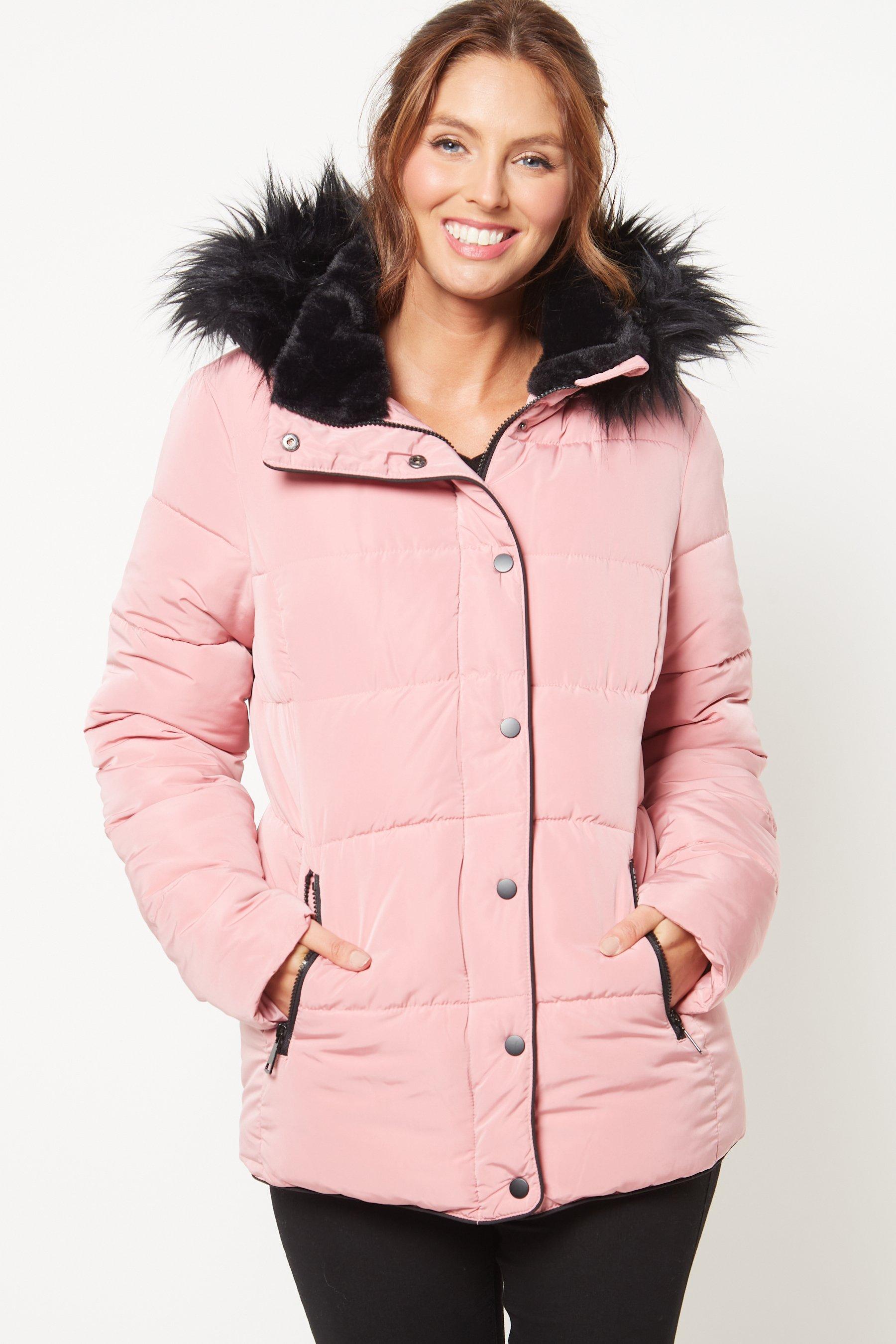 pink padded coat