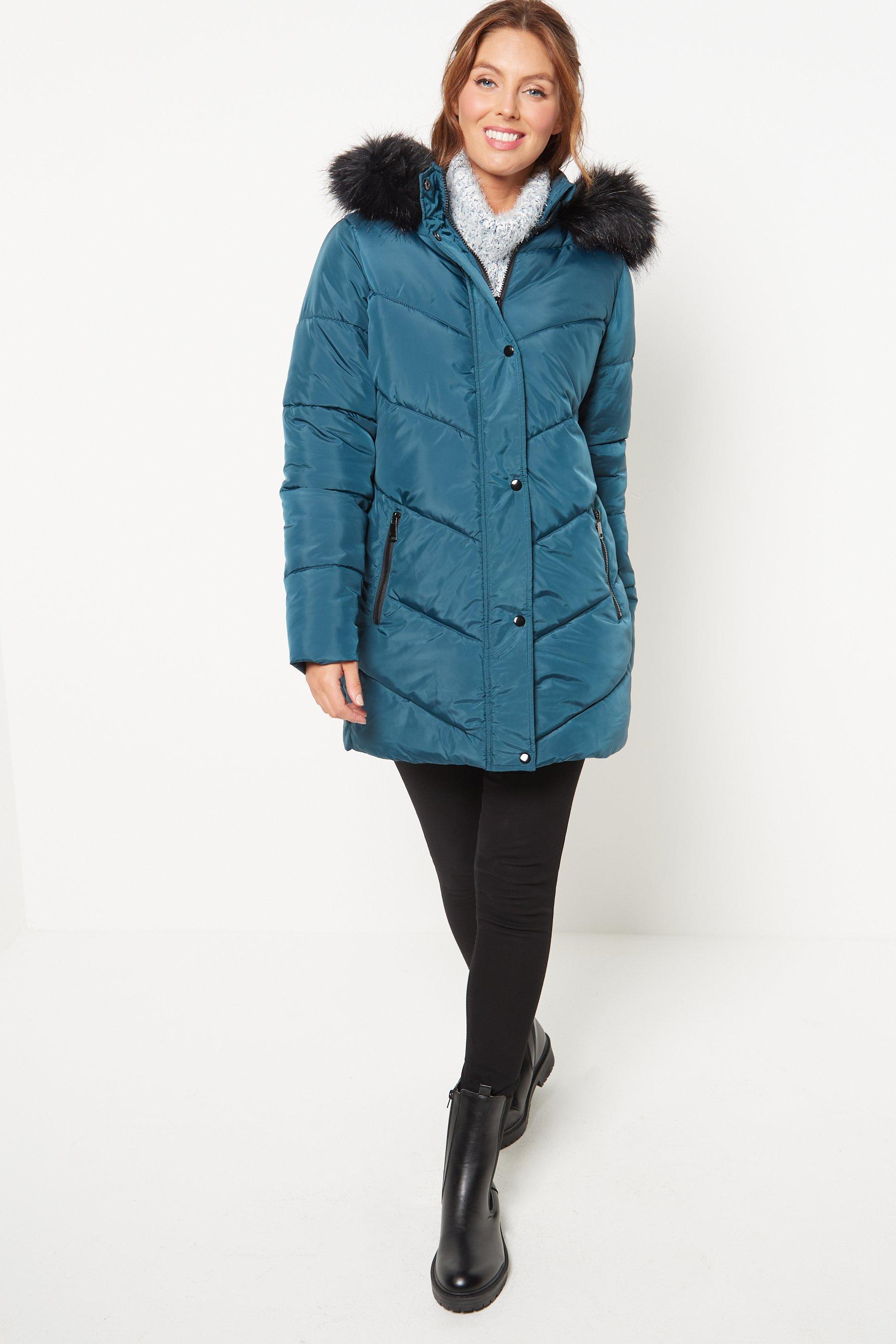 teal parka