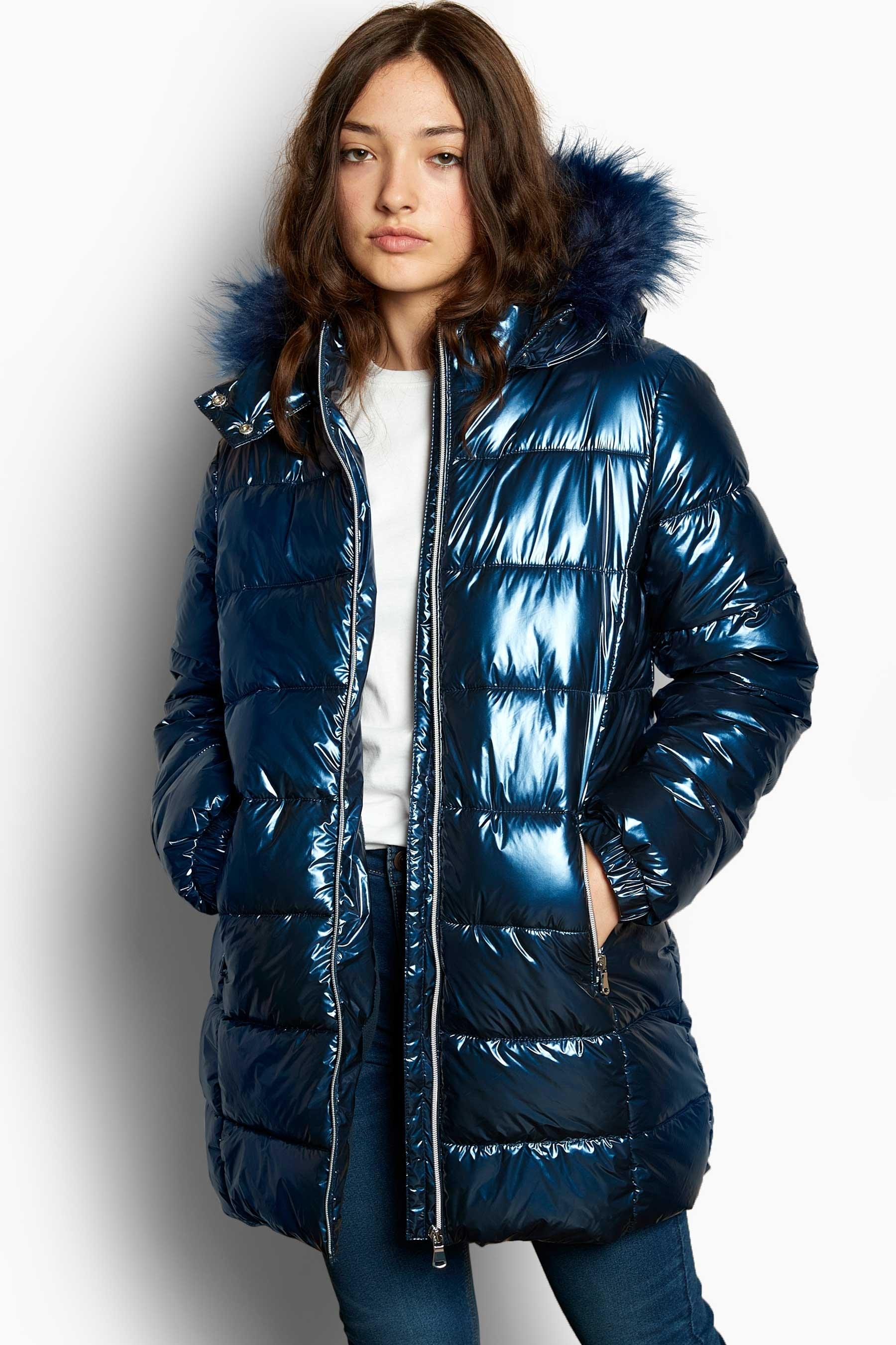 girls longline padded coat