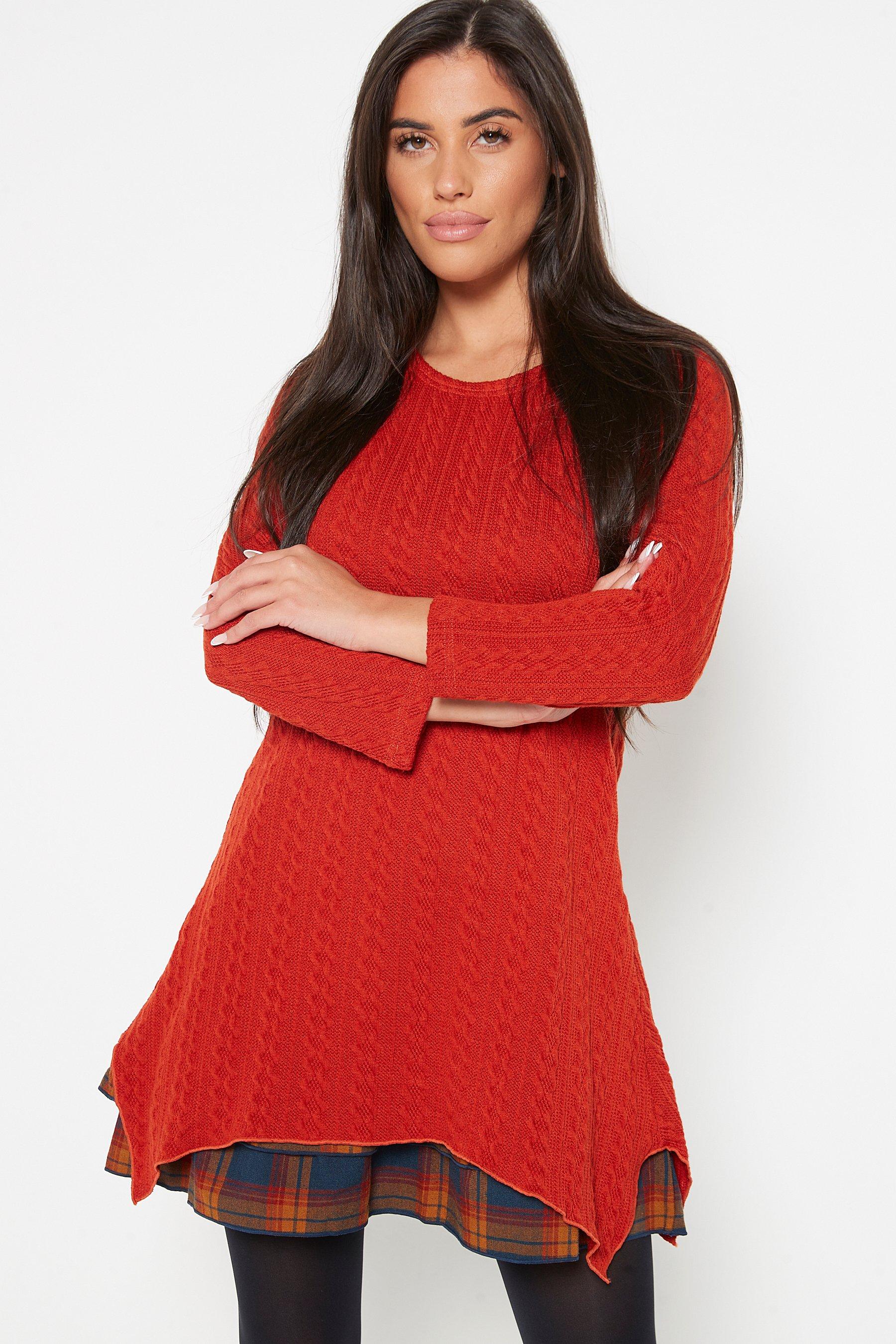 orange tunic sweater