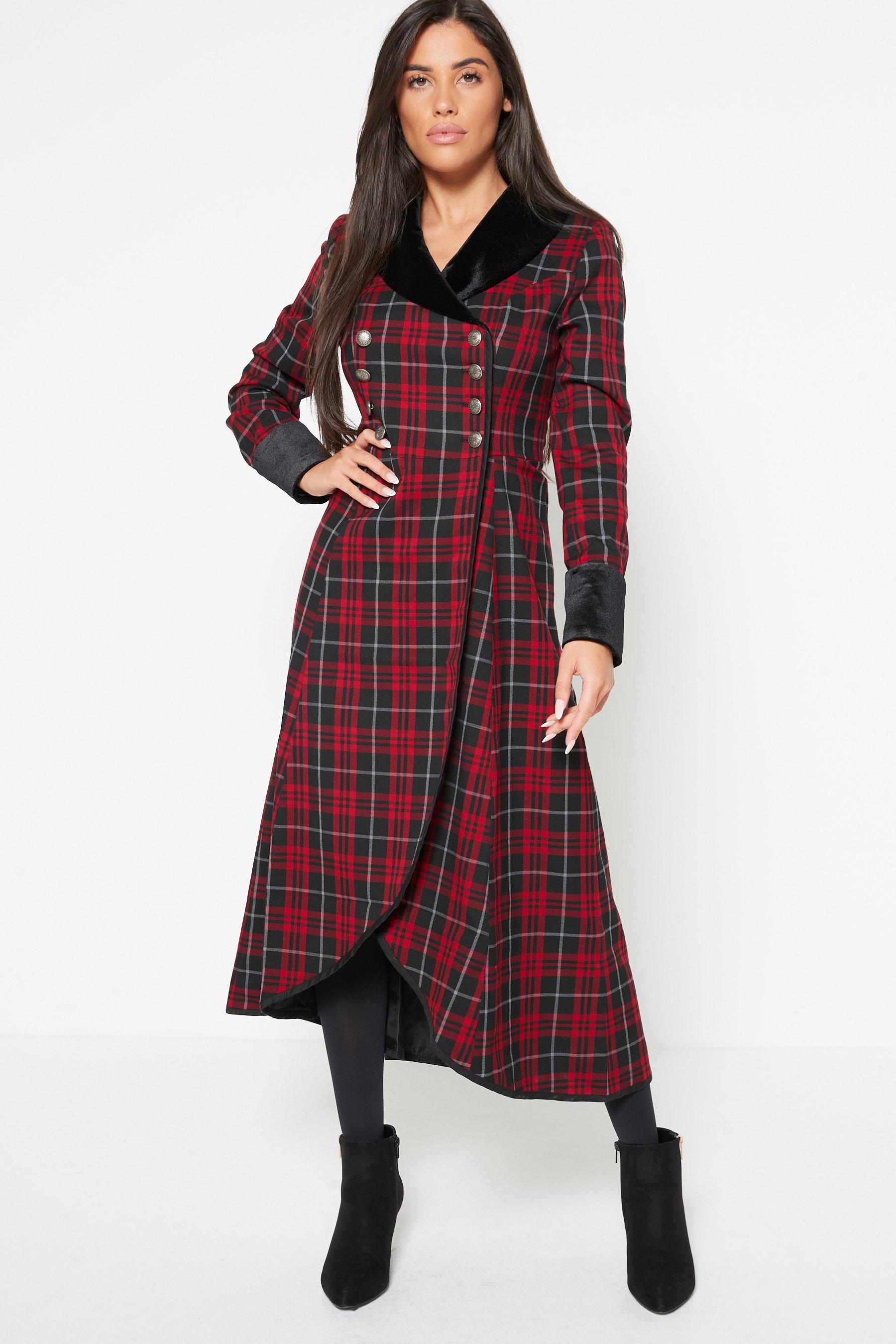 check tartan coat