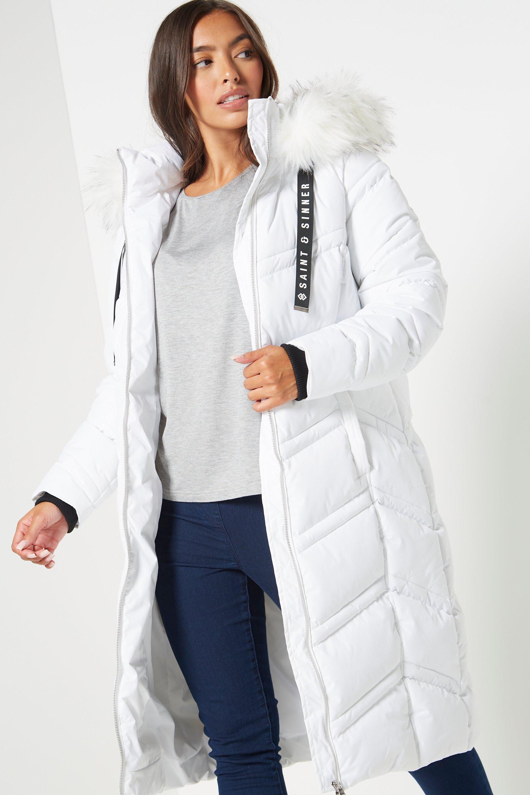 white overcoat women's