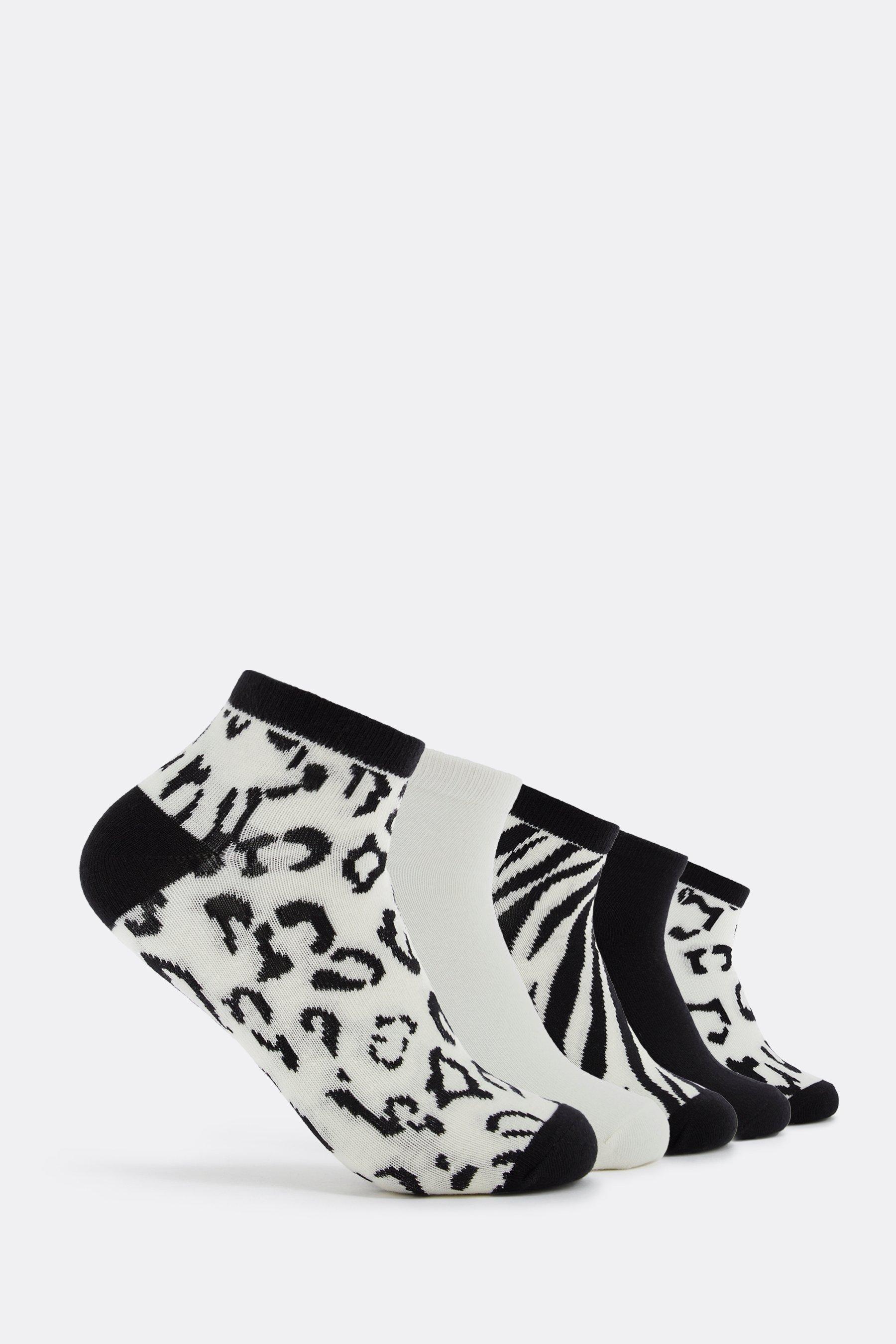 leopard print trainer socks