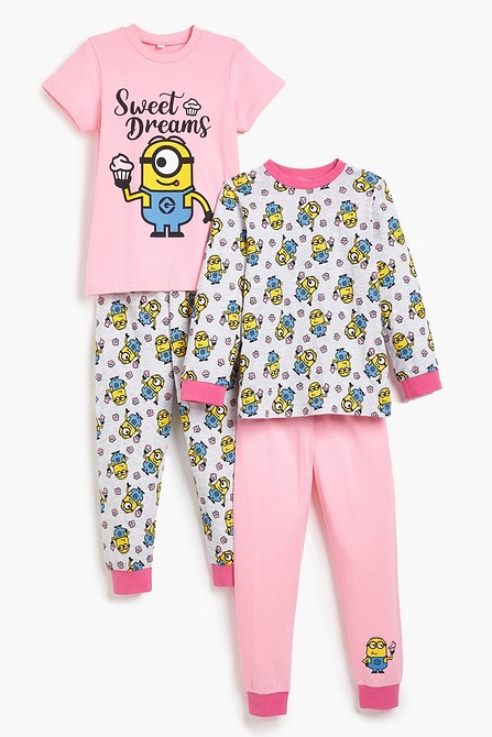 Pack of 2 Girls Minions Sweet Dreams Pyjamas | Studio Pack of 2 Girls Minions Sweet Dreams Pyjamas | Studio