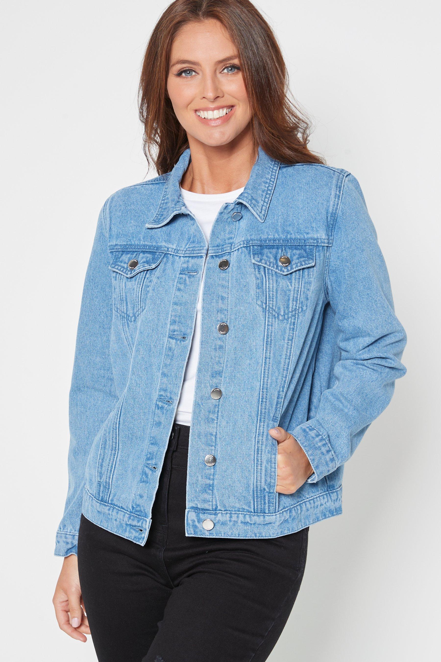 Basic Light Wash Denim Jacket | Studio