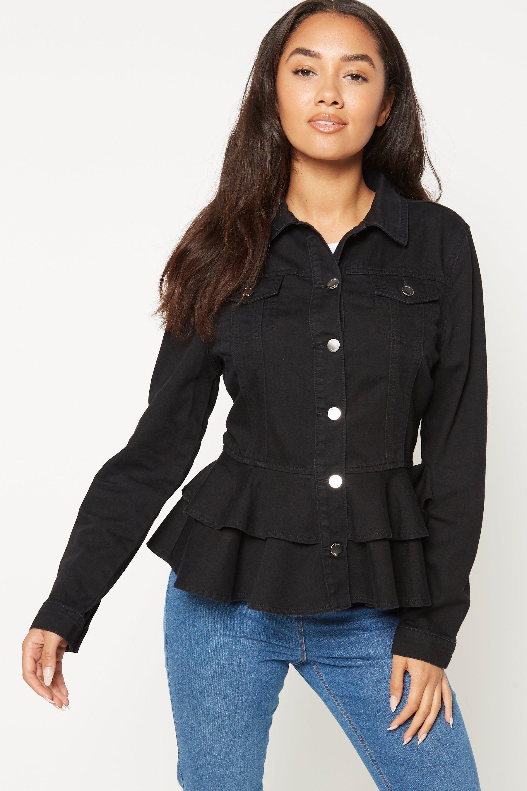 black frill jacket