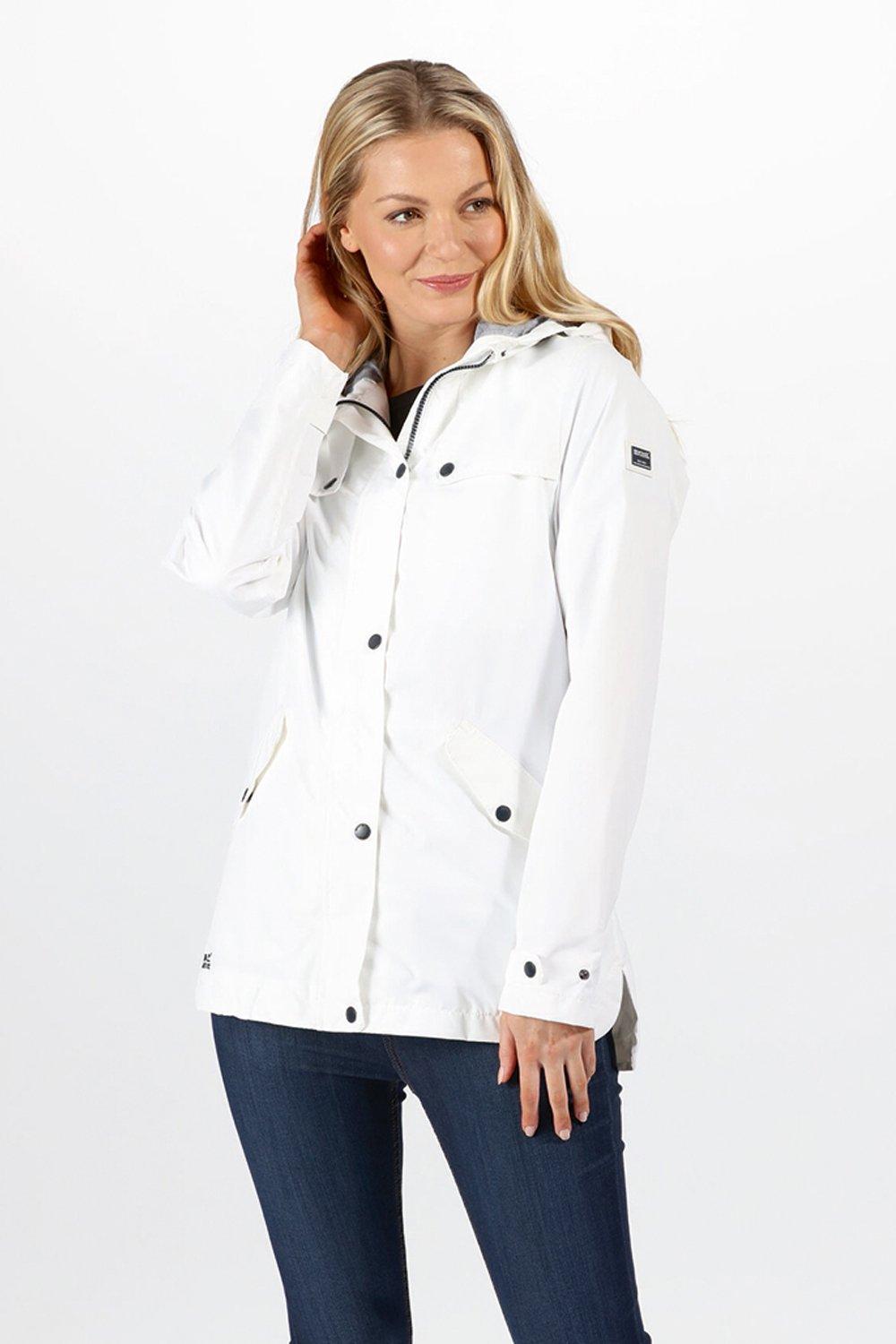 ladies white rain jacket