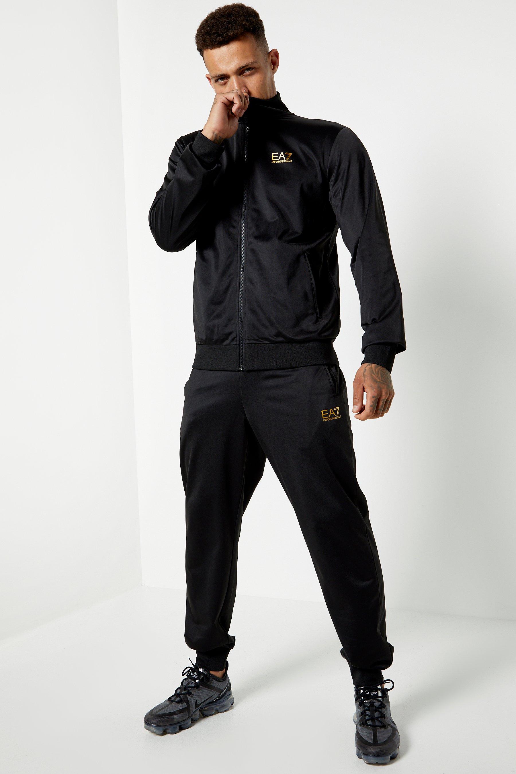ea7 tracksuit mens grey