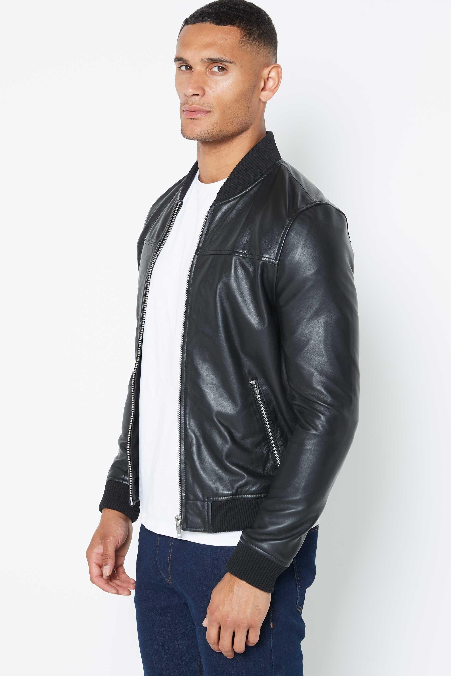 barneys leather bomber jacket