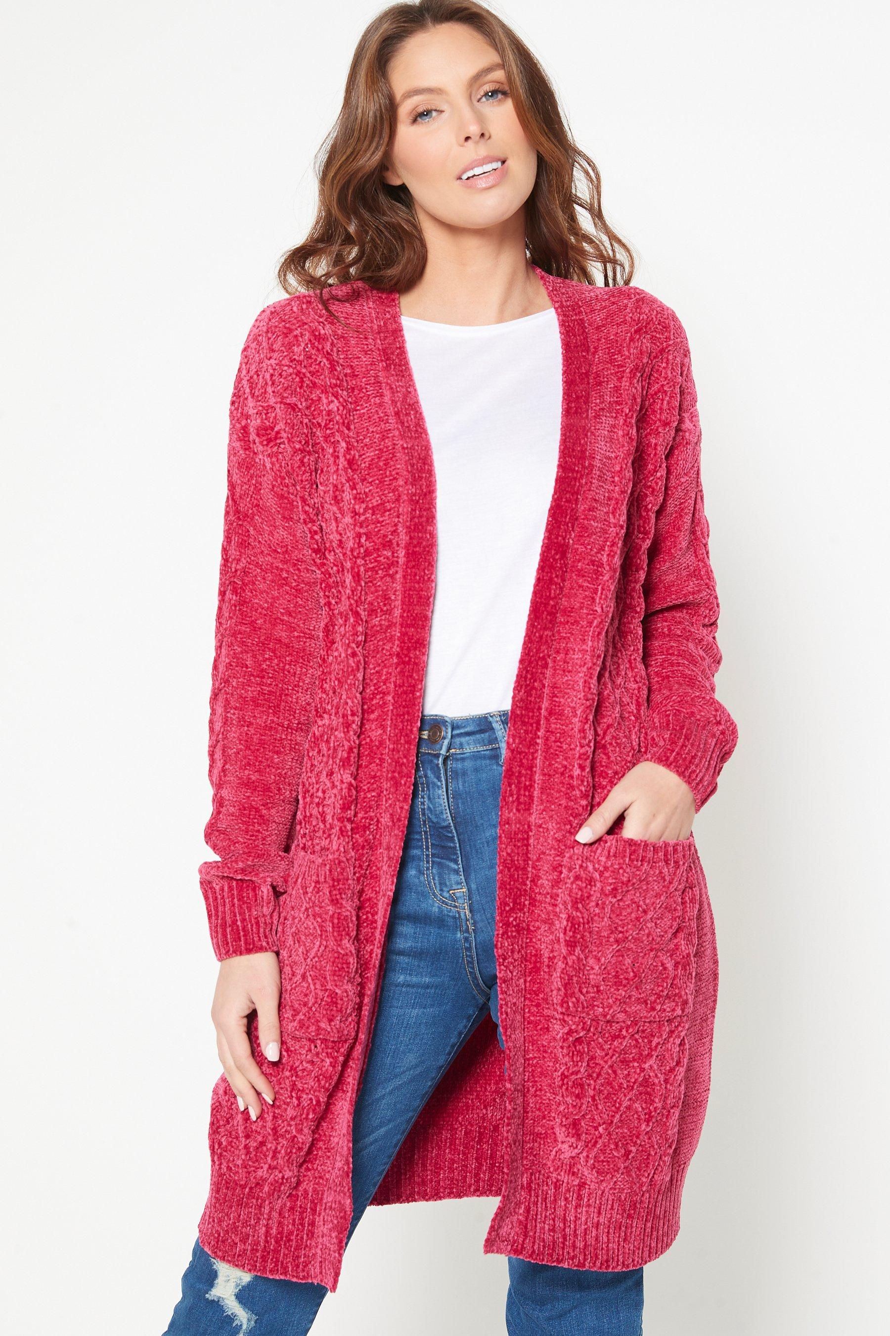 cardigan chenille feminino