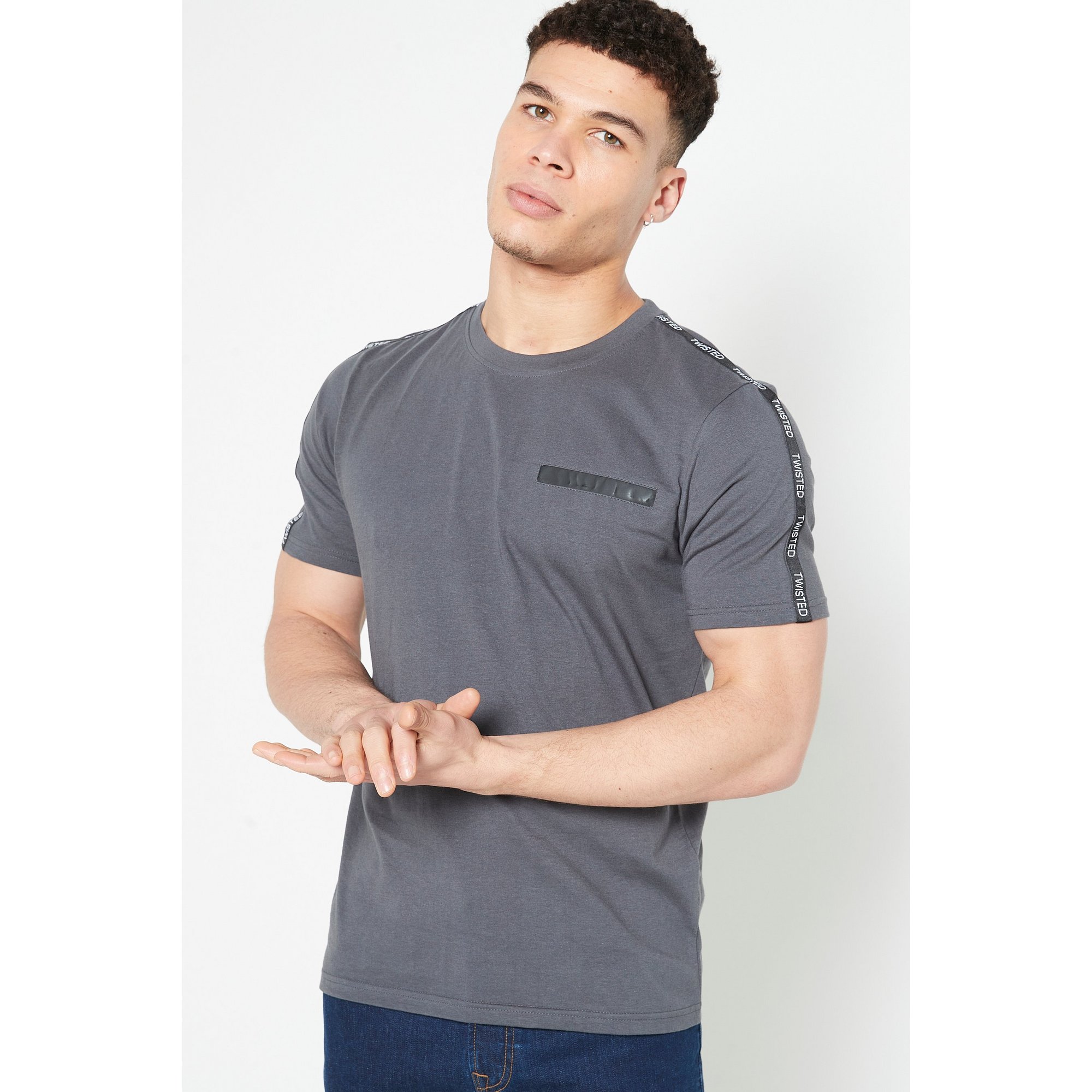 Twisted Contrast Pocket T-Shirt
