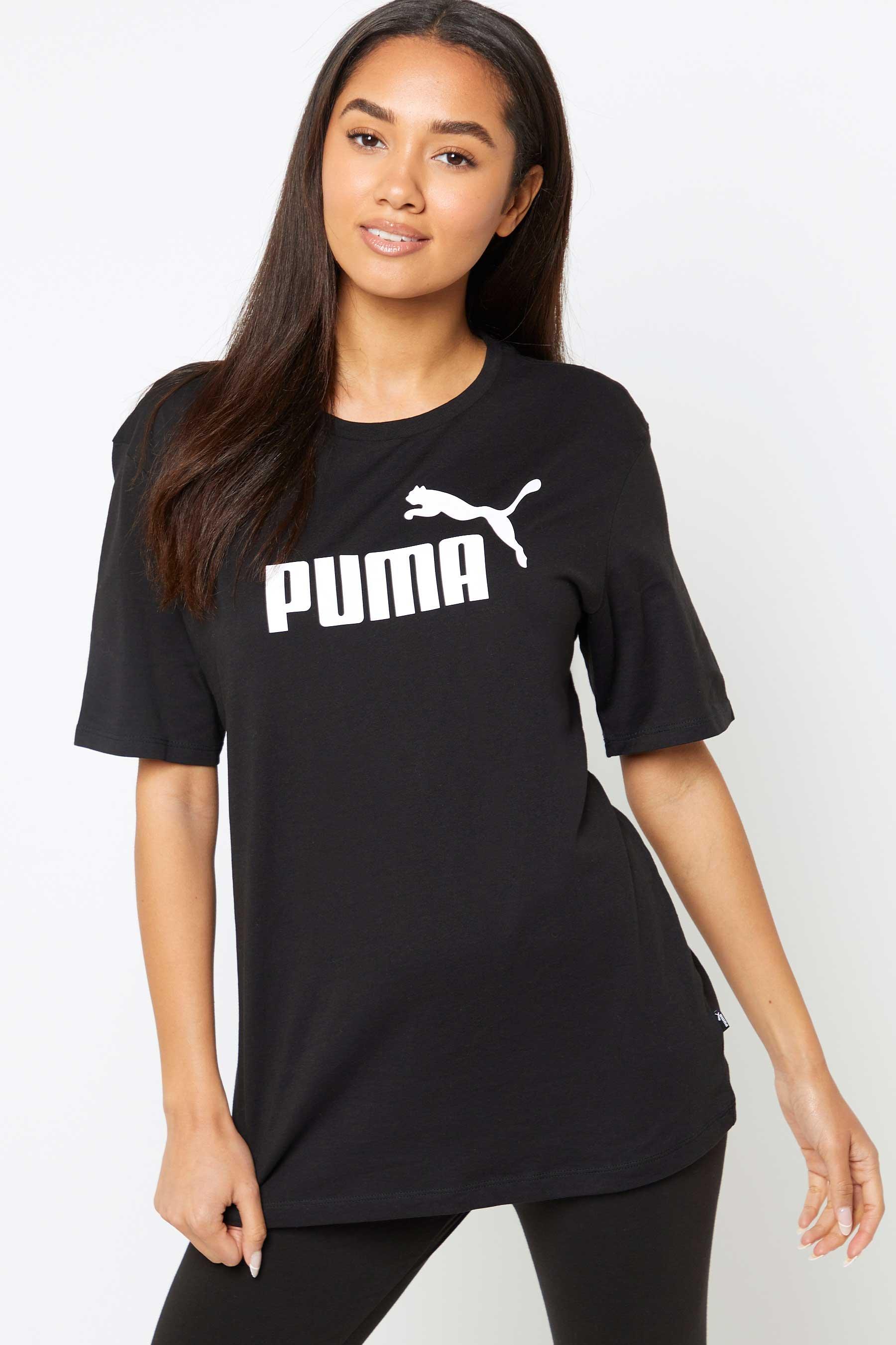 puma black t shirt for womens