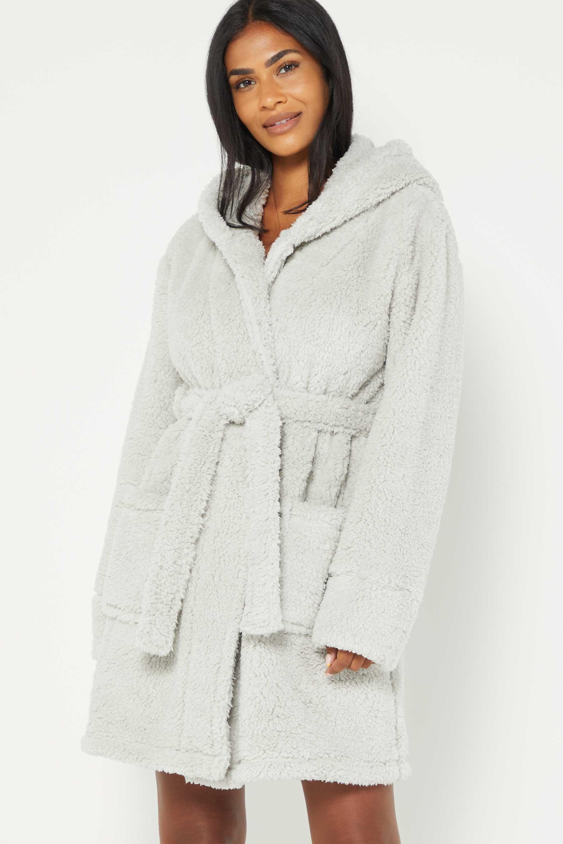 long hooded womens dressing gown