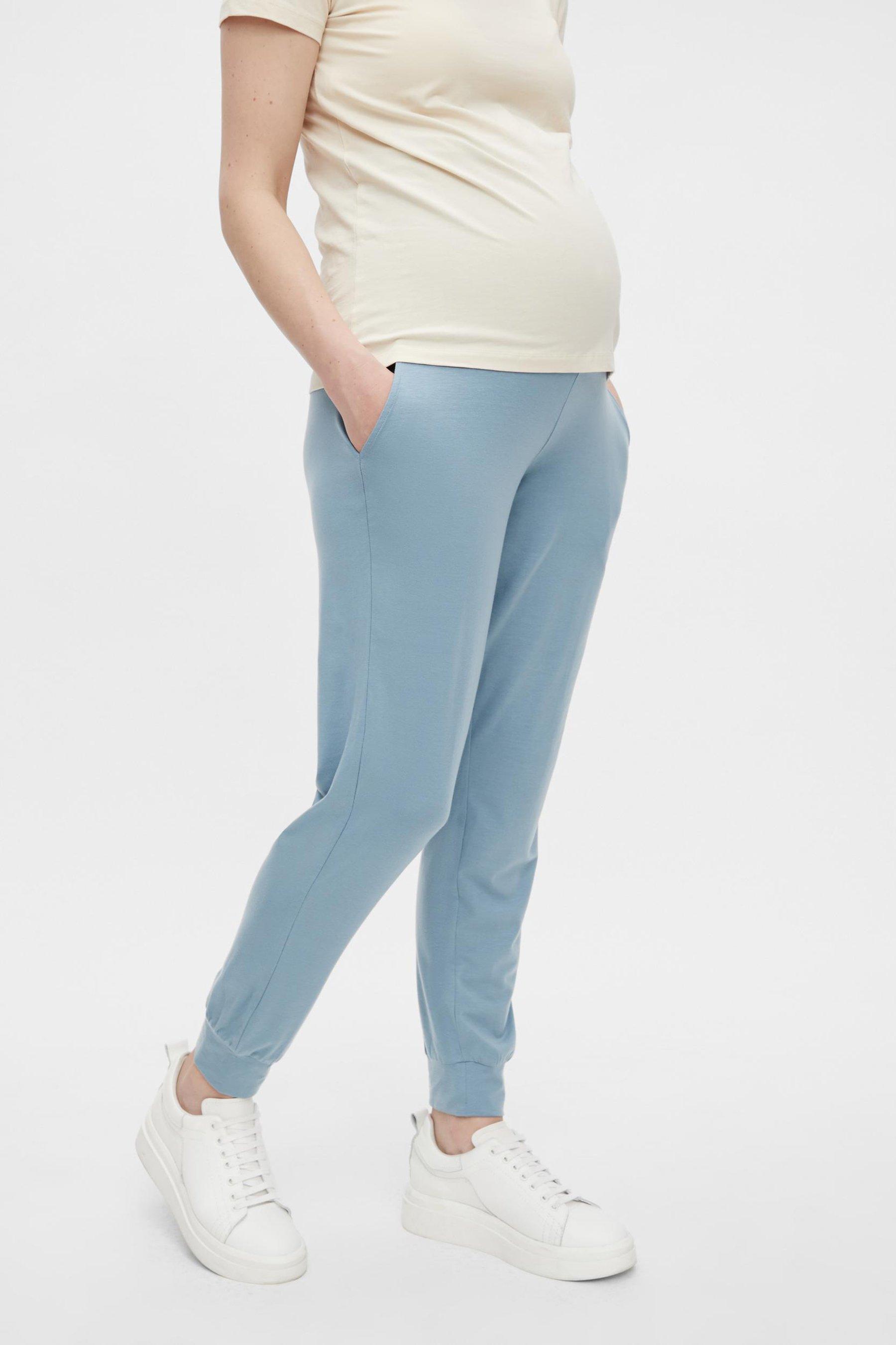 mamalicious mlcaylee citadel maternity jersey pants - womens - blue - size: small