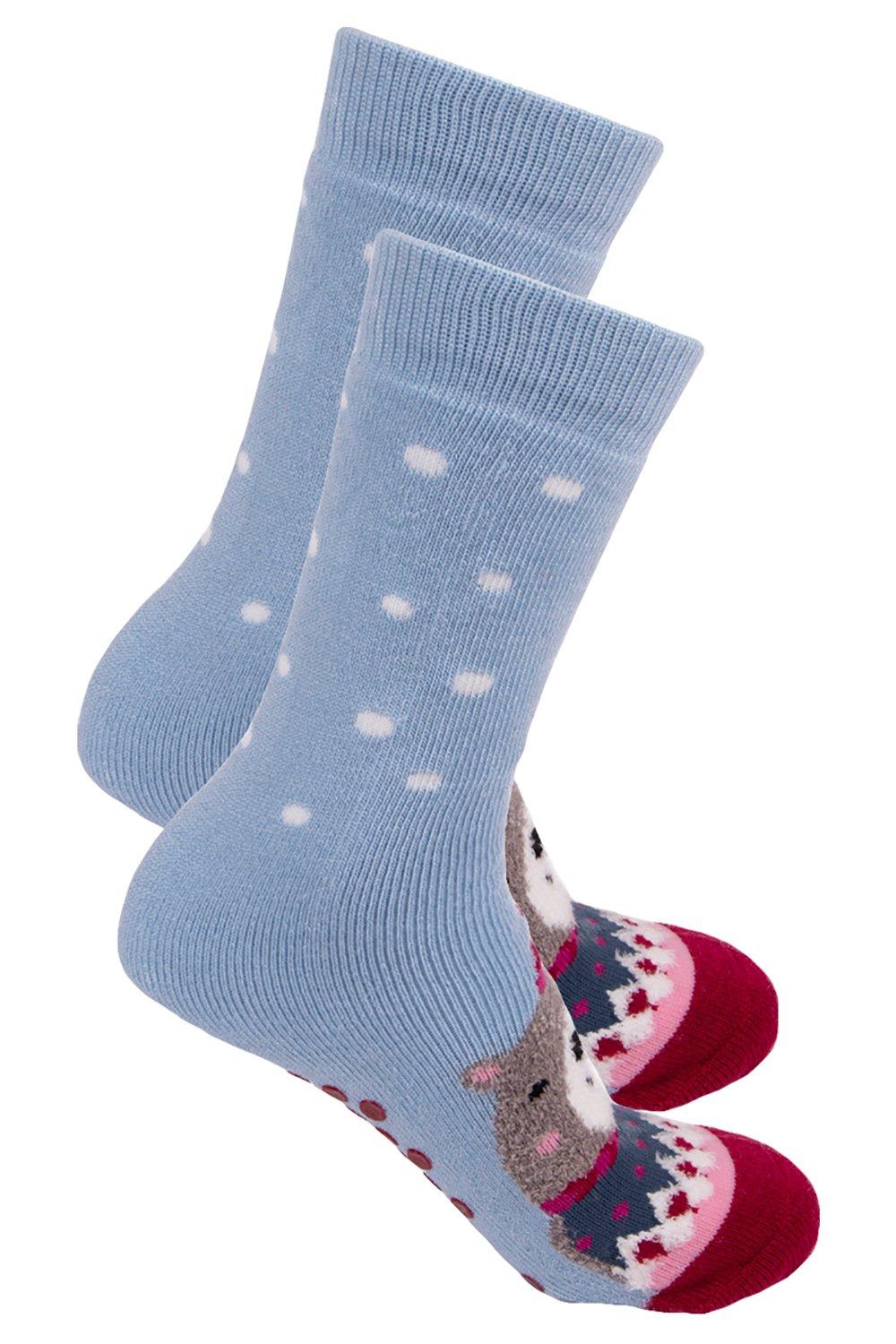 totes blue bear slipper socks - womens - size: one size