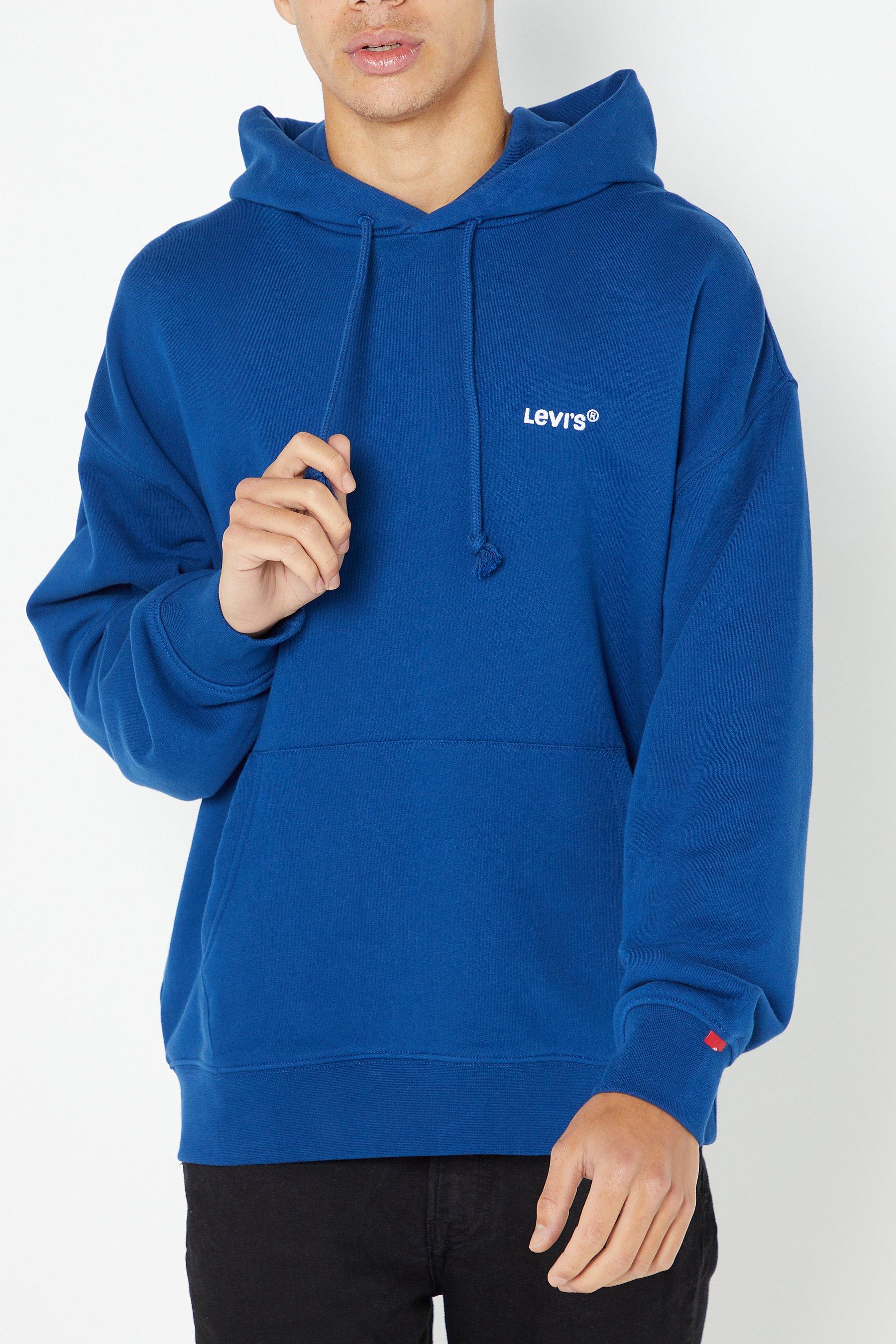 levi's red and blue hoodie