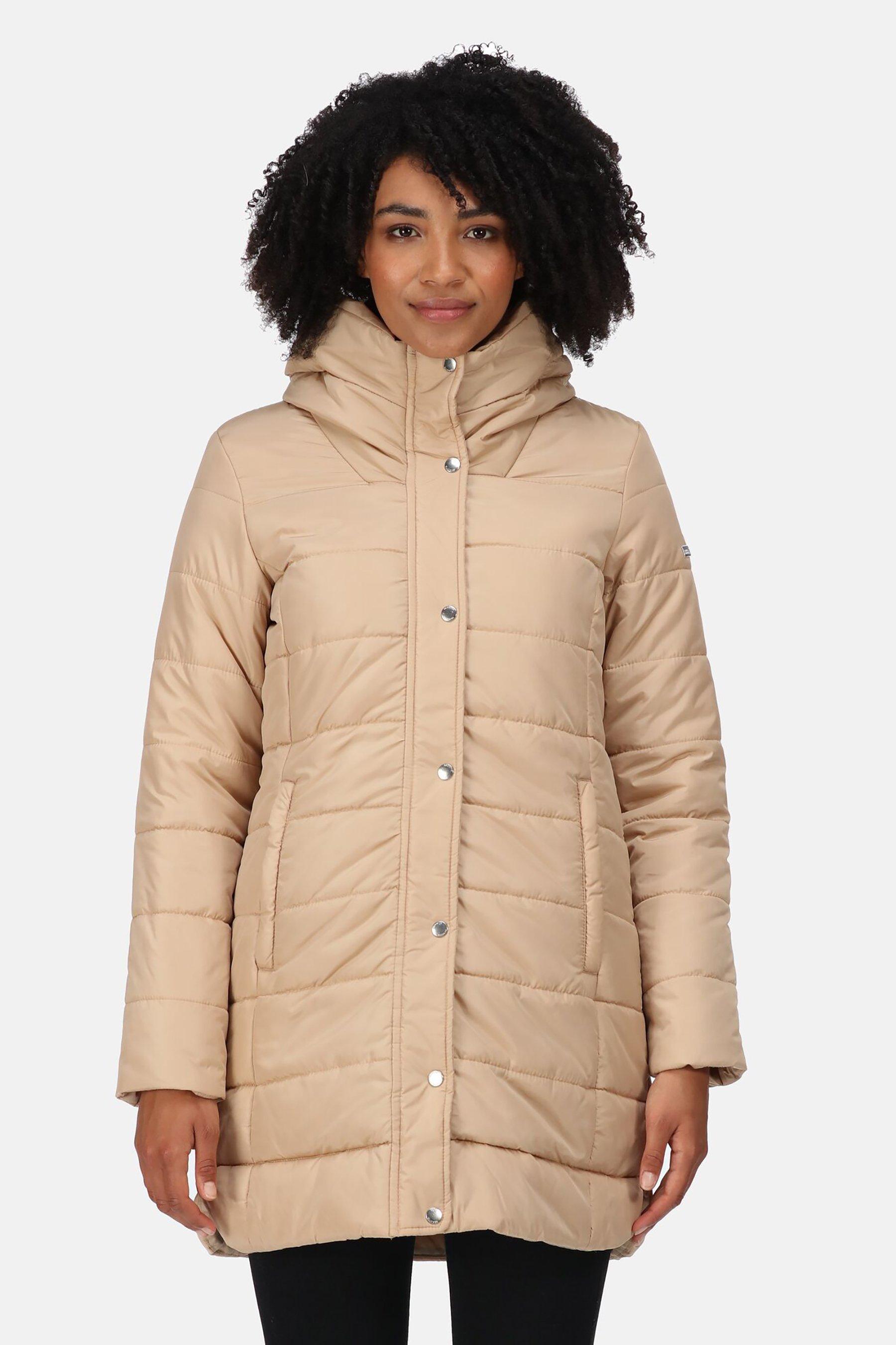 regatta pamelina moccasin hooded parka jacket - womens - brown - size: 20