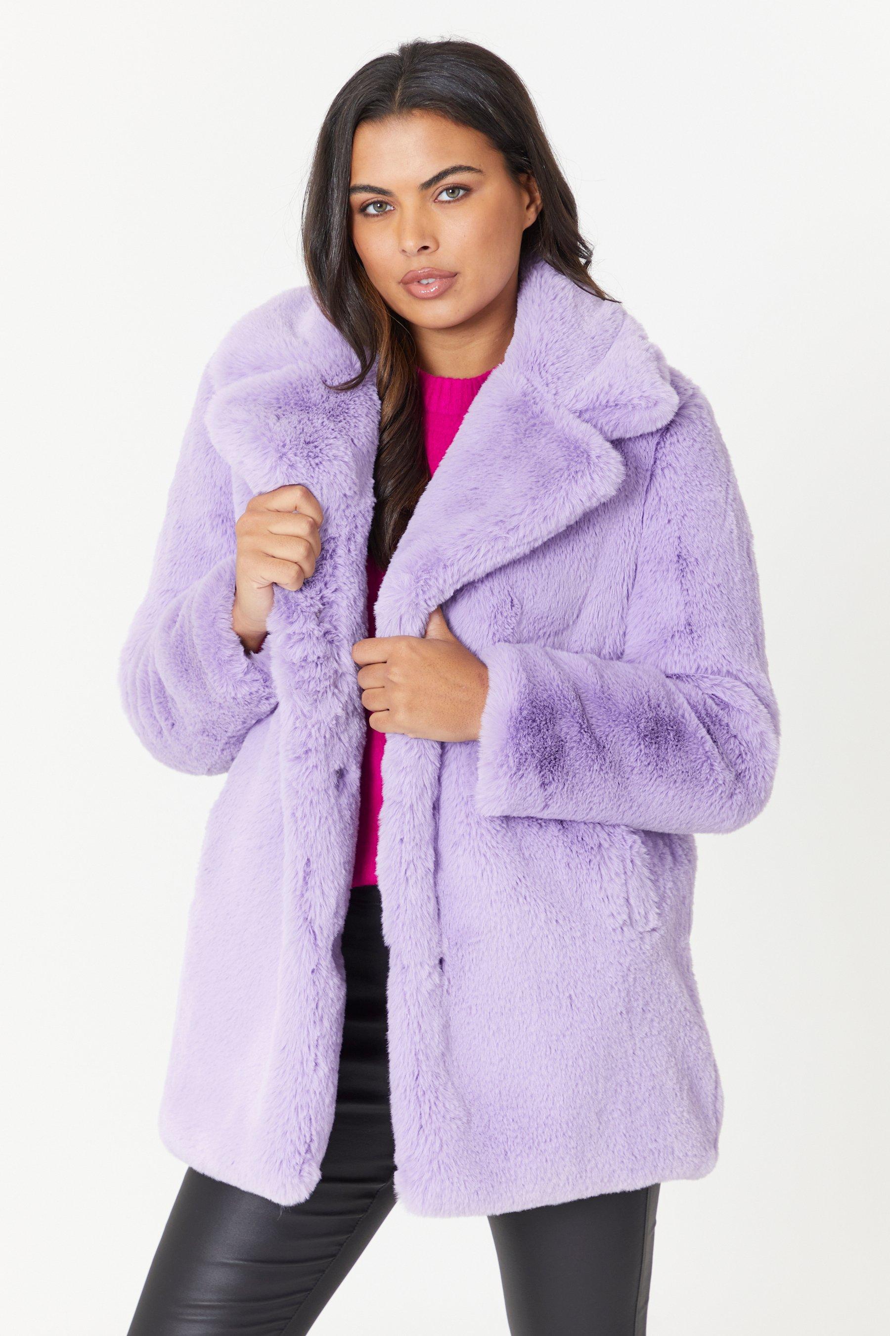 Ladies Mini Me Oversized Faux Fur Jacket | Studio