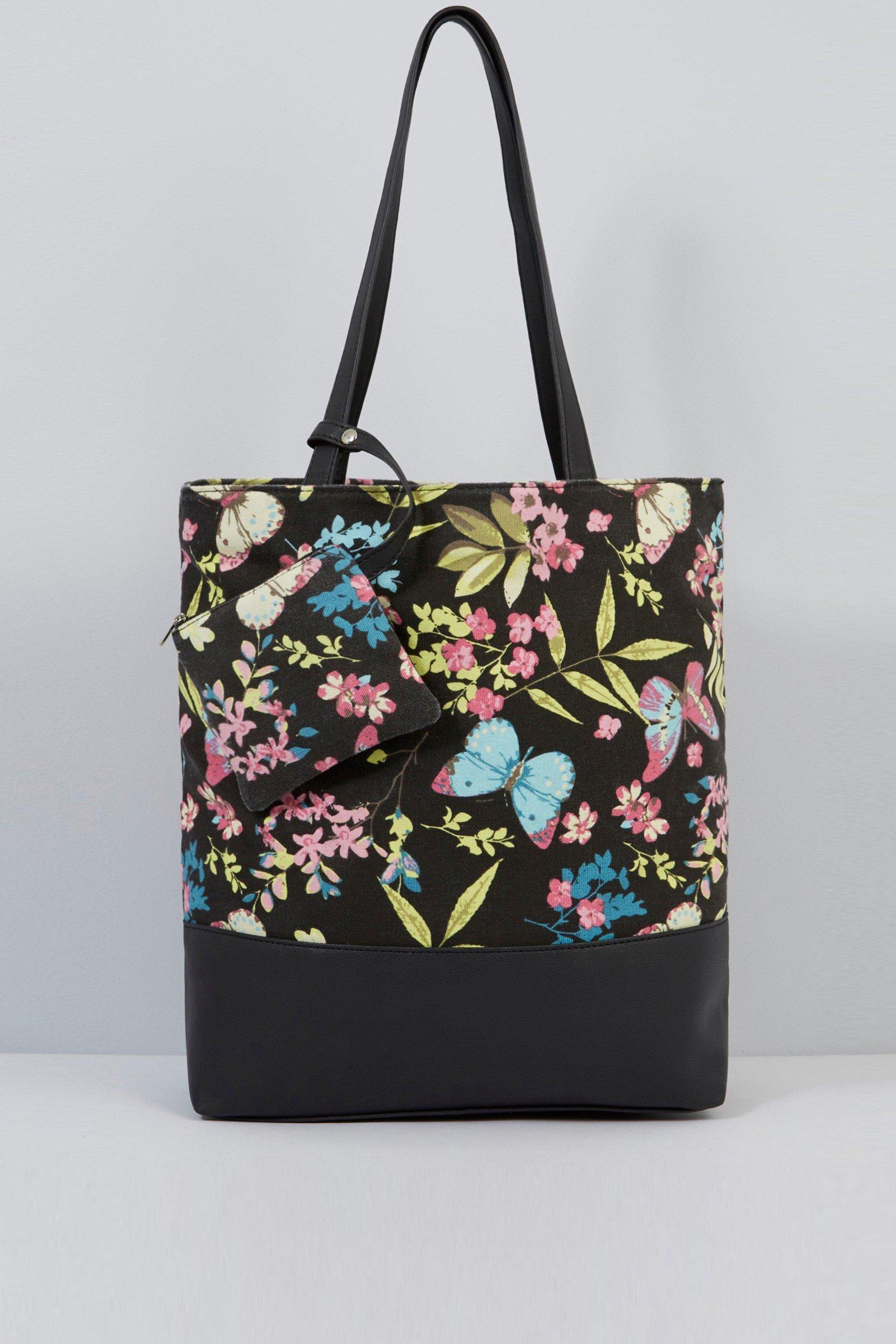 butterfly canvas tote bag