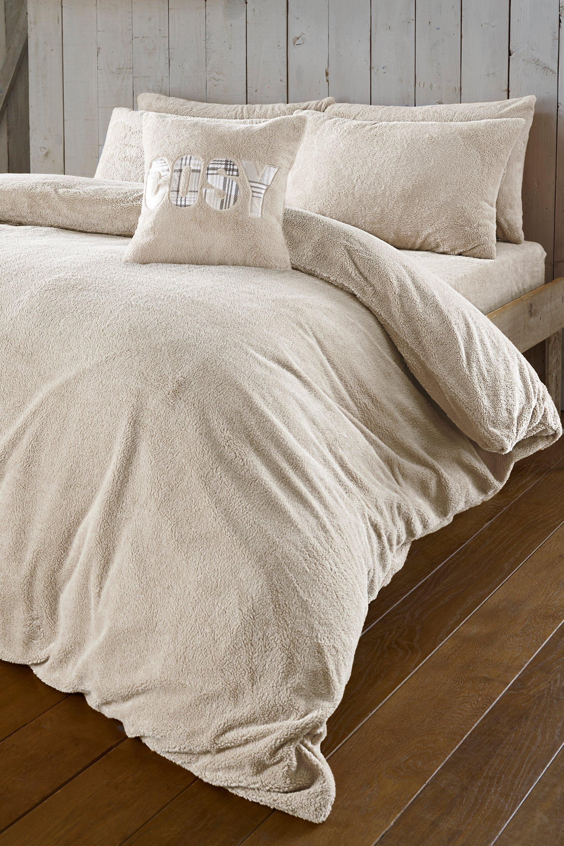 ultra cosy teddy fleece duvet set