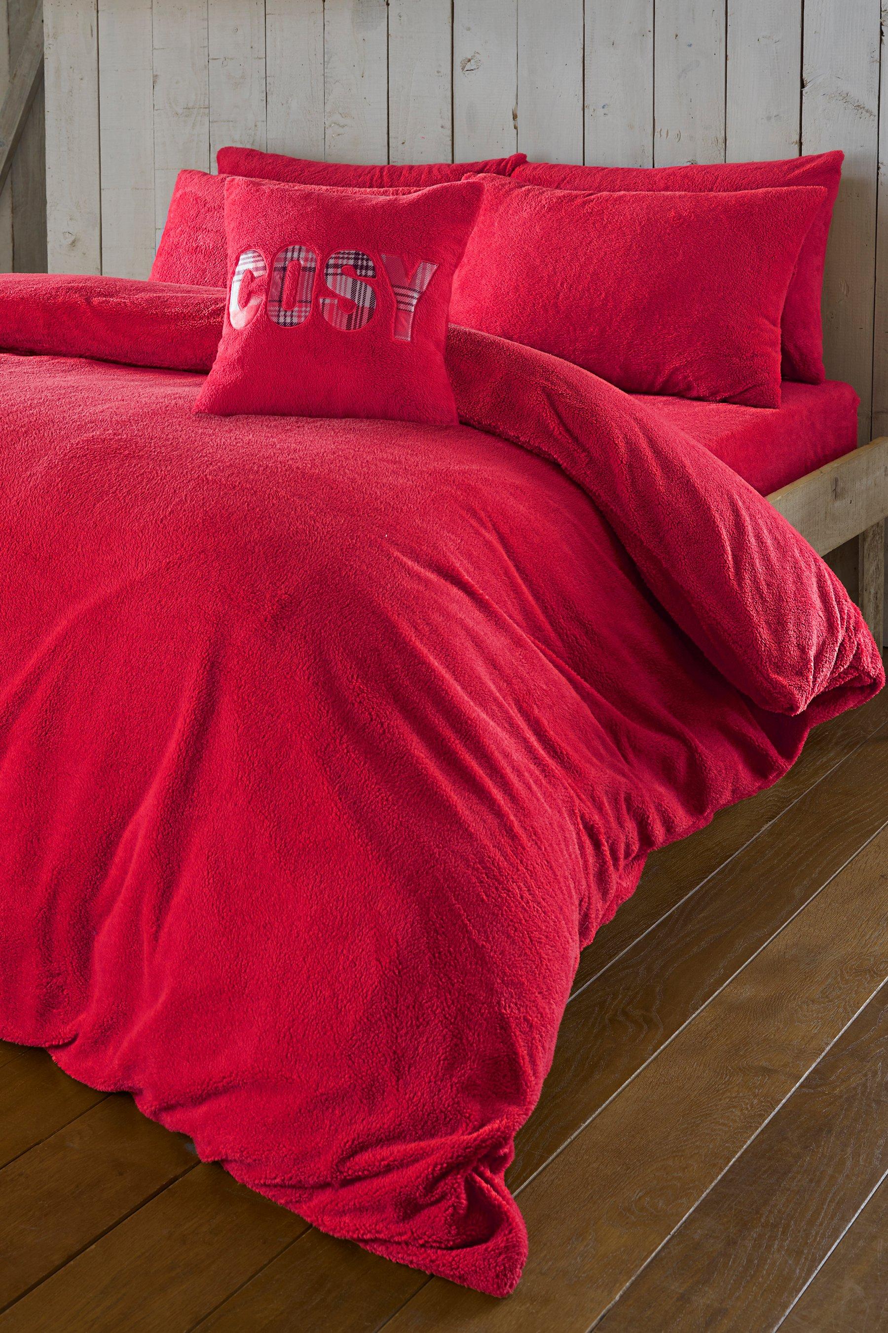 ultra cosy teddy fleece duvet set