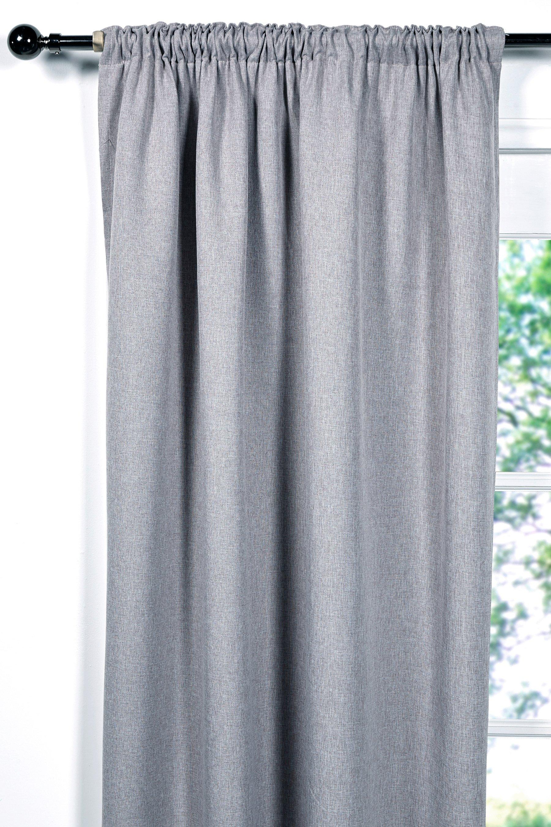 Hopsack Woven Thermal Lined Blackout Door Curtain Studio
