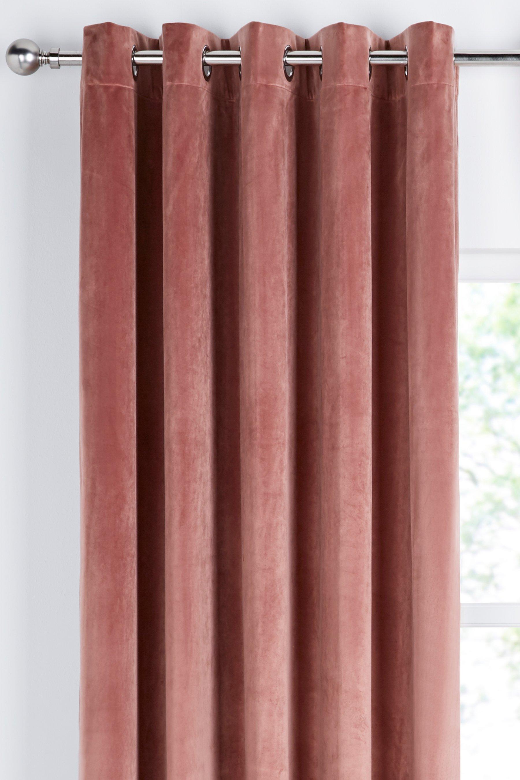 Soft Velour Blackout Eyelet Curtains Studio