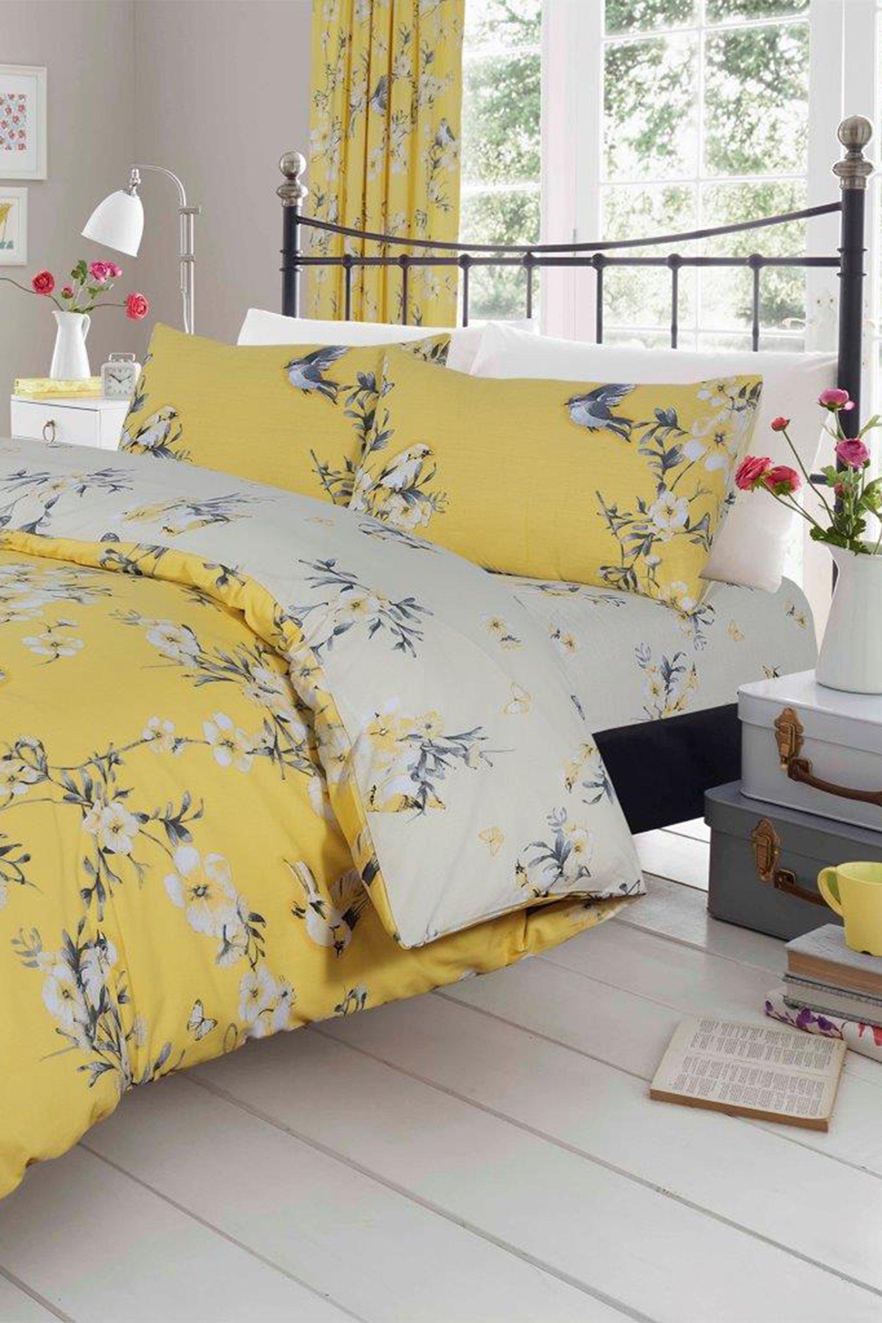 Details about   Luxuries BIRDIE BLOSSOM Flower Duvet Quilt Cover+PillowCase Bedding Set All Size 